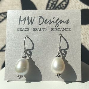 Handmade Sterling Freshwater Pearl Earrings